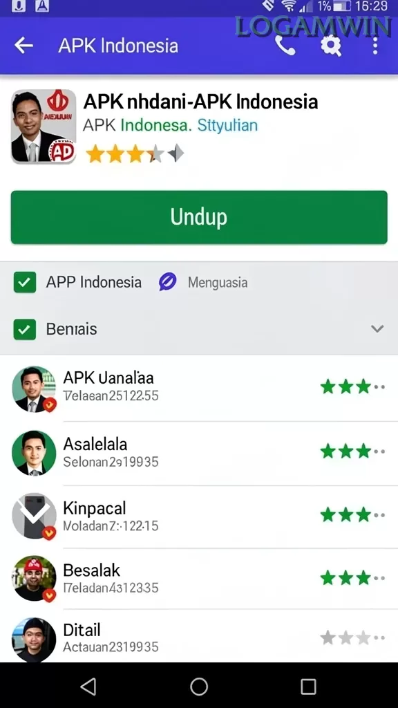 Cuplikan layar RPVIP6 — menu navigasi